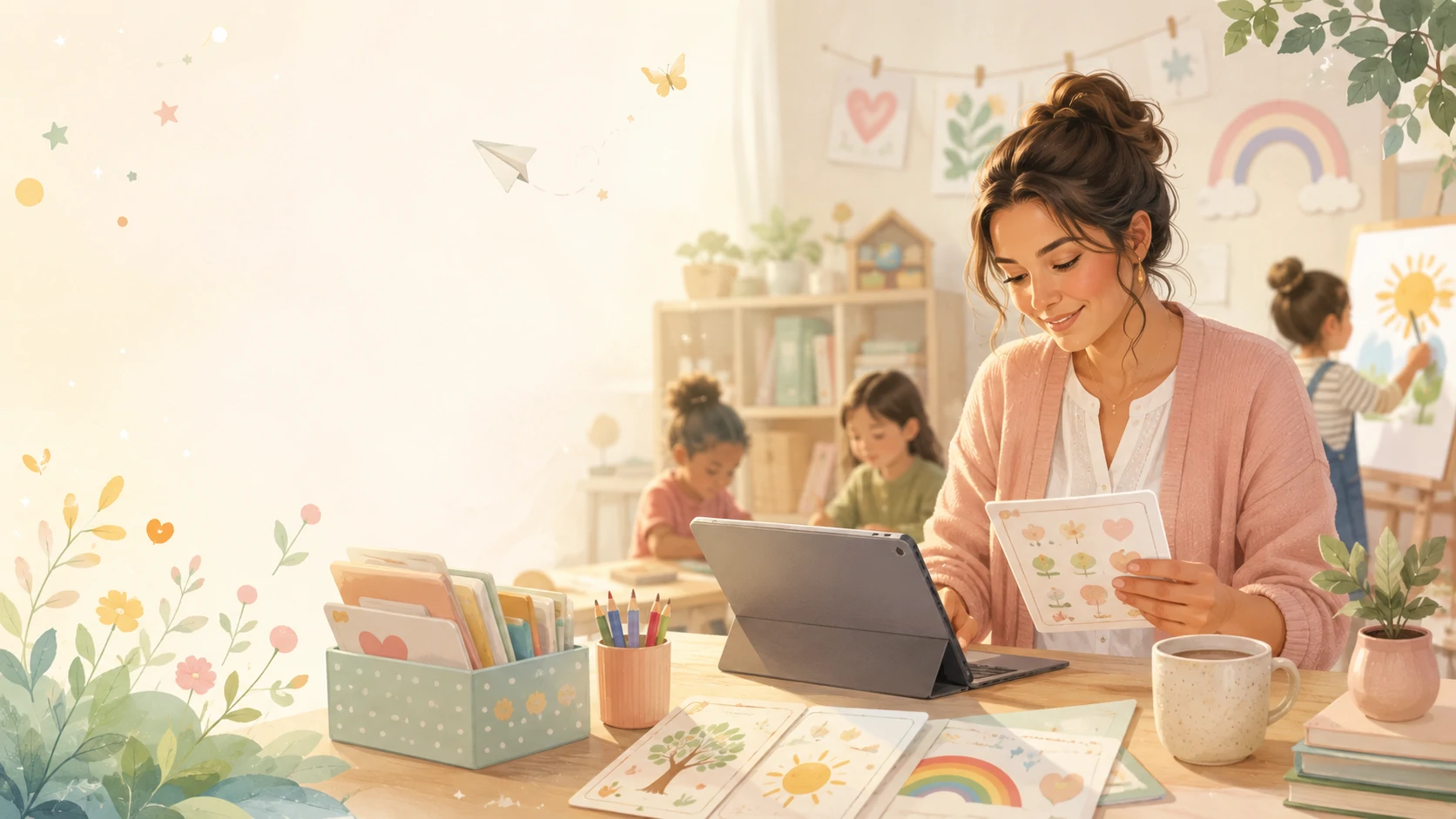 教師整理教案與幼兒教學活動的共享教案情境
