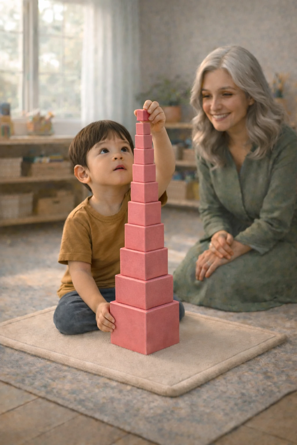 最後一塊貼合塔頂