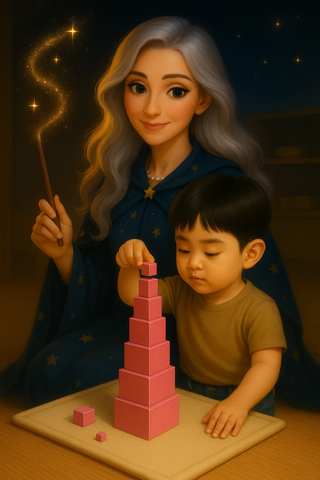 教育的光：教室與星辰的交織